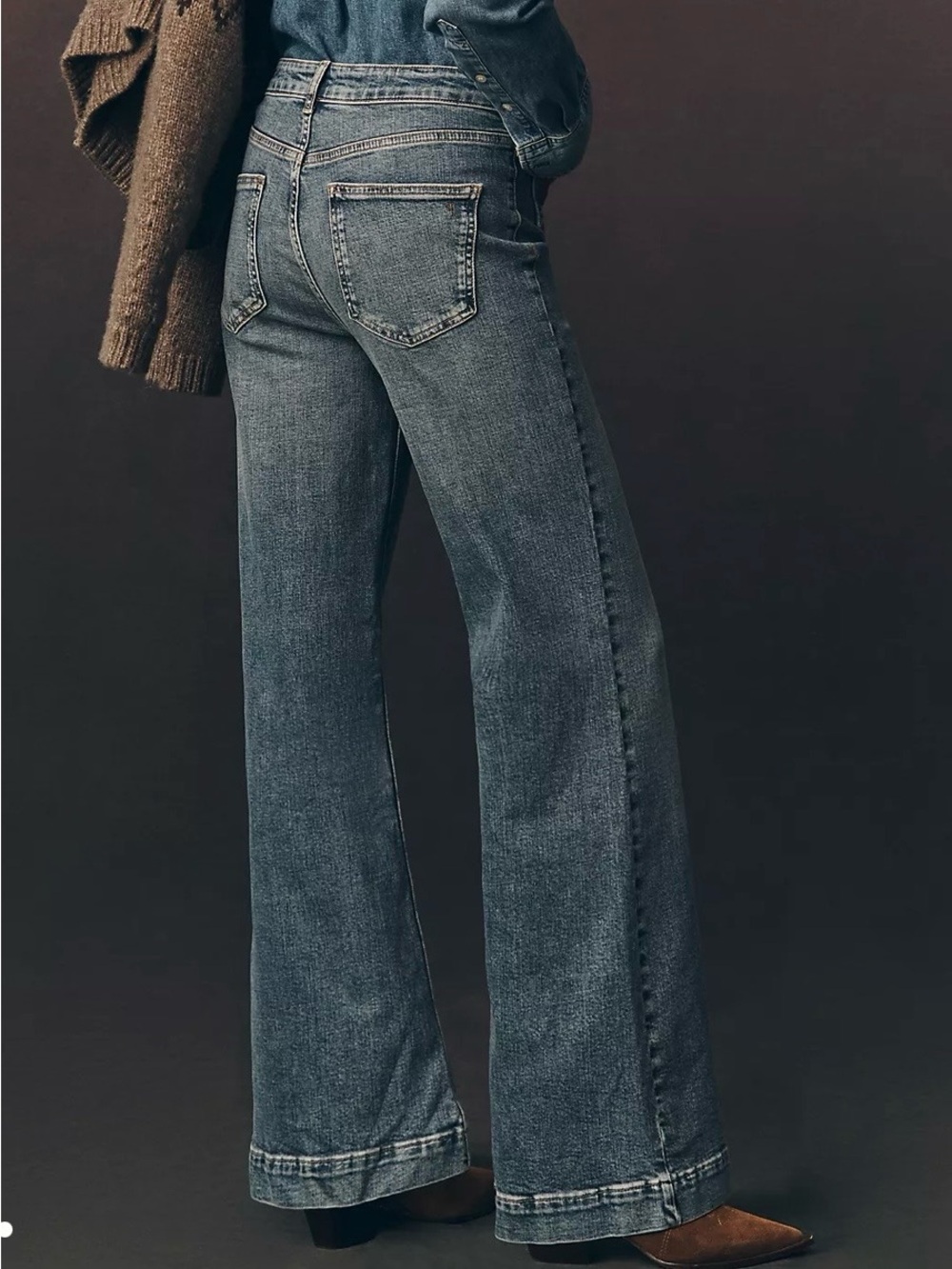 Pilcro Anthropologie Pocket High-Rise Flare Jeans- NWOT - Picture 3 of 12